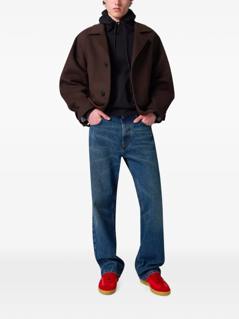 MSGM Hoodie met logoprint en trekkoord Zwart