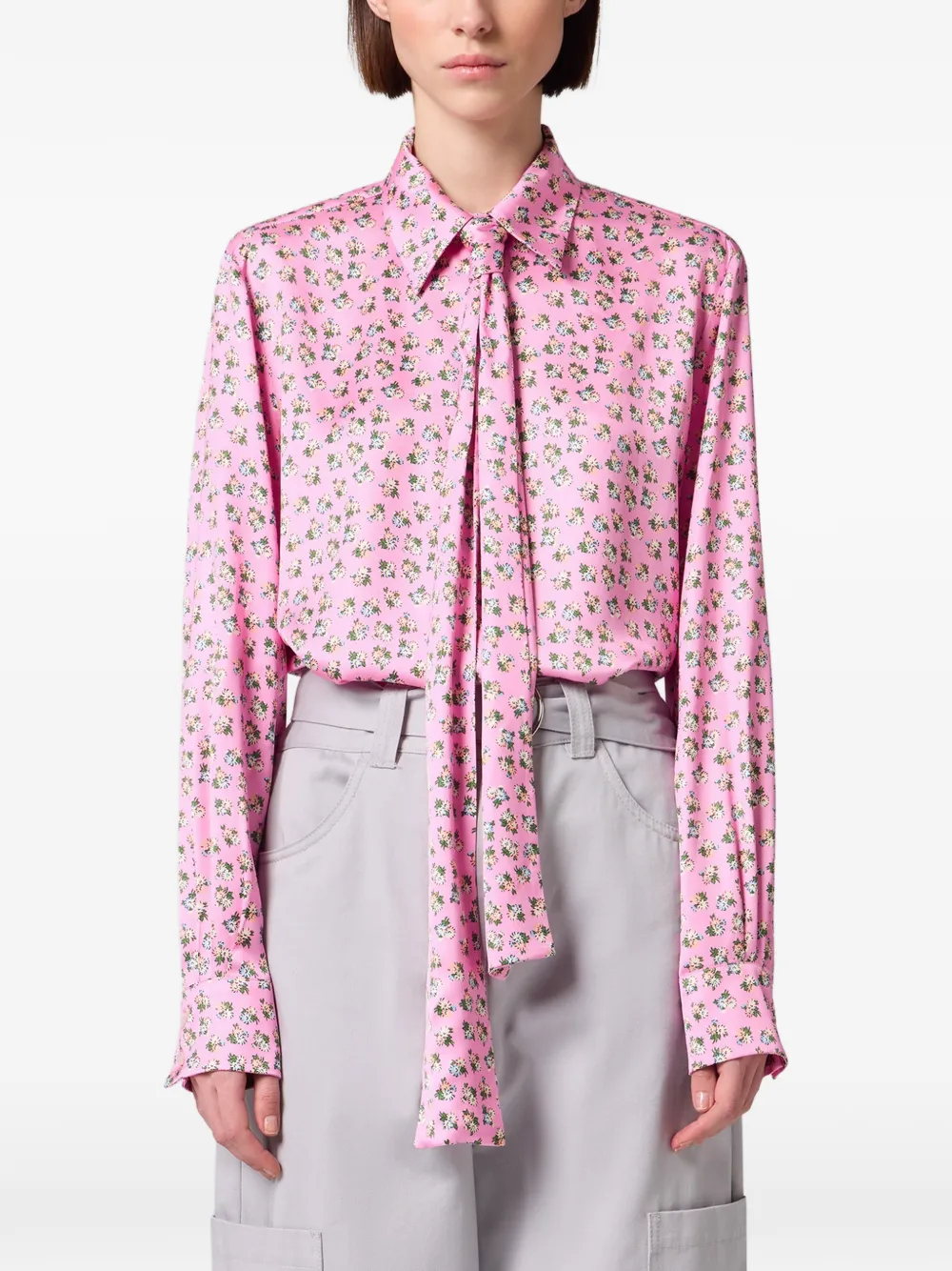 MSGM Blouse met bloemenprint Roze