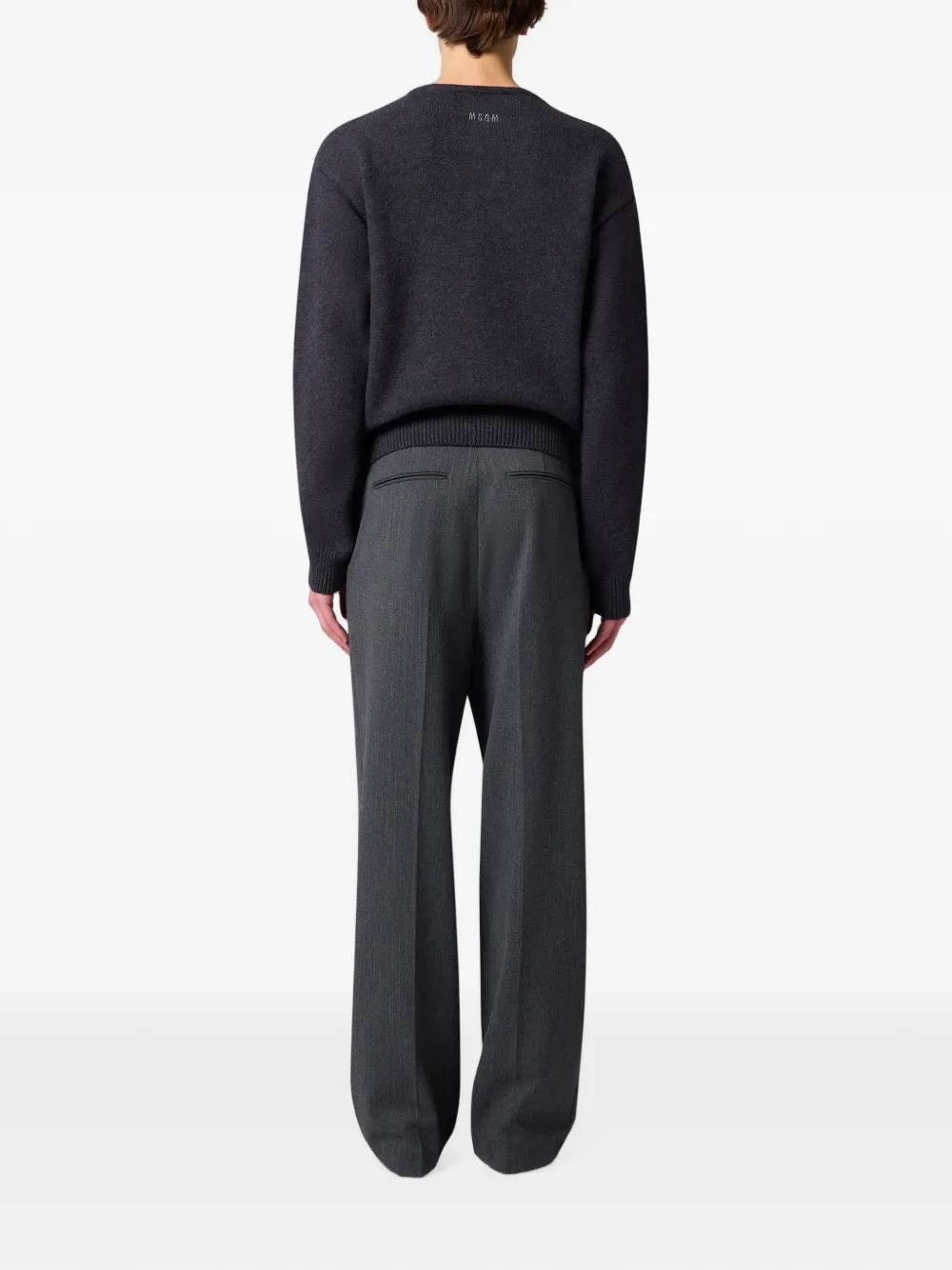 MSGM Broek met krijtstreep Grijs