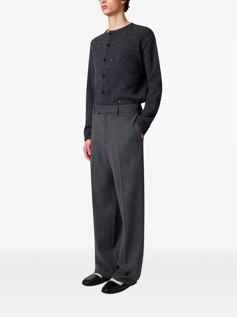 MSGM Broek met krijtstreep Grijs