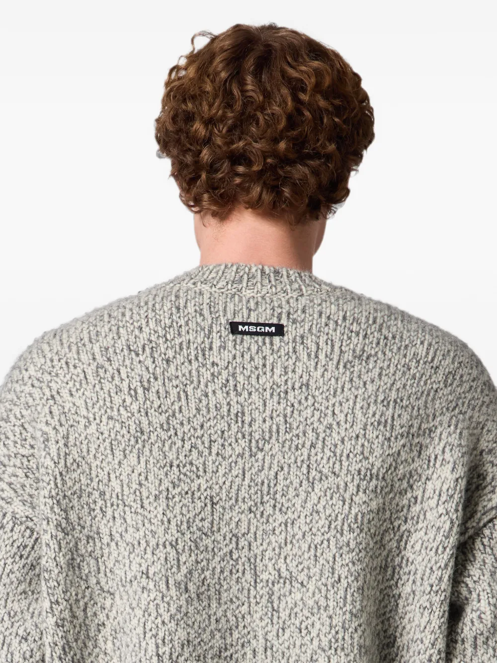 MSGM argyle-pattern sweater Grijs