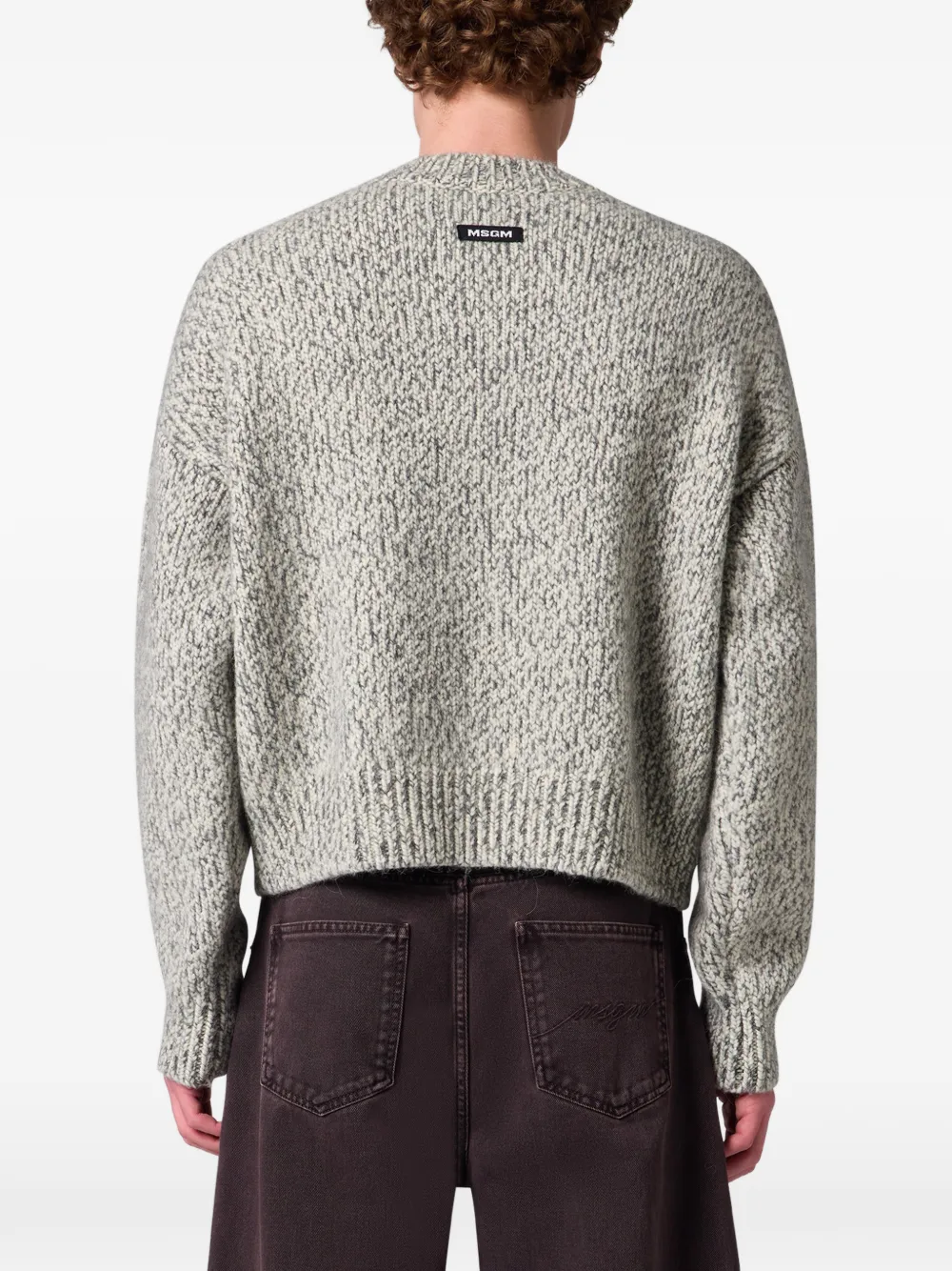 MSGM argyle-pattern sweater Grijs