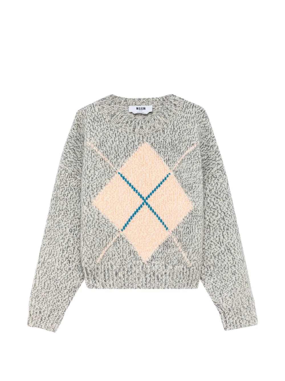 MSGM Maglione a rombi - Grigio
