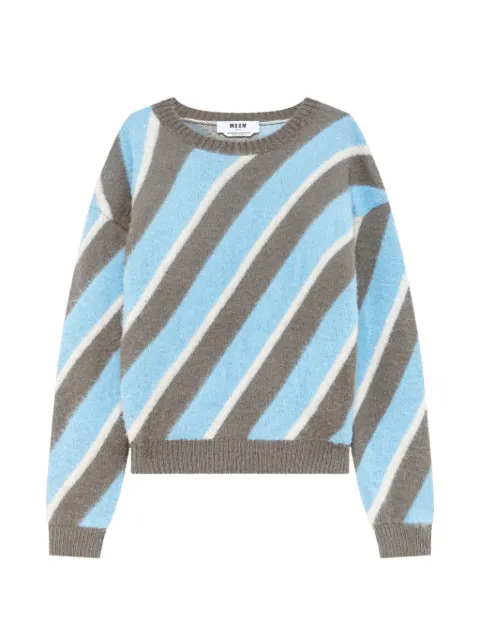 MSGM diagonal-stripe sweater