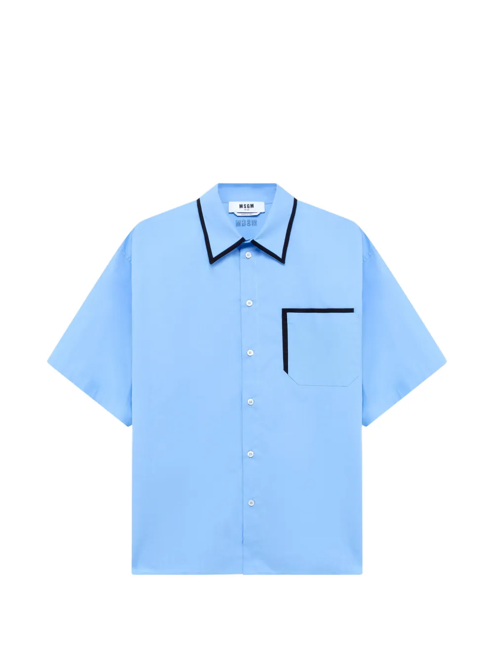 MSGM Camicia con ricamo - Blu