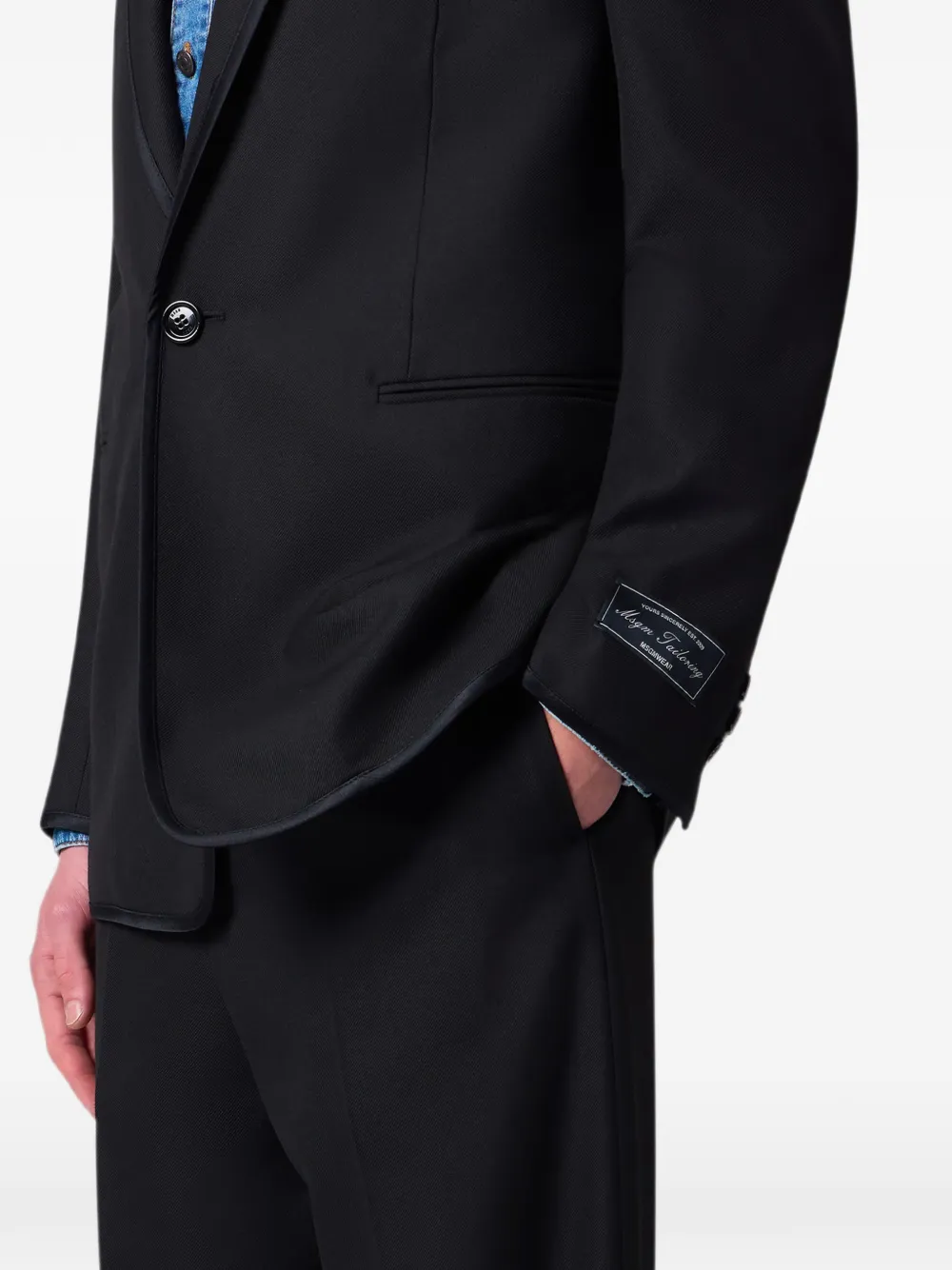 MSGM Getailleerde blazer met sjaalrevers Zwart