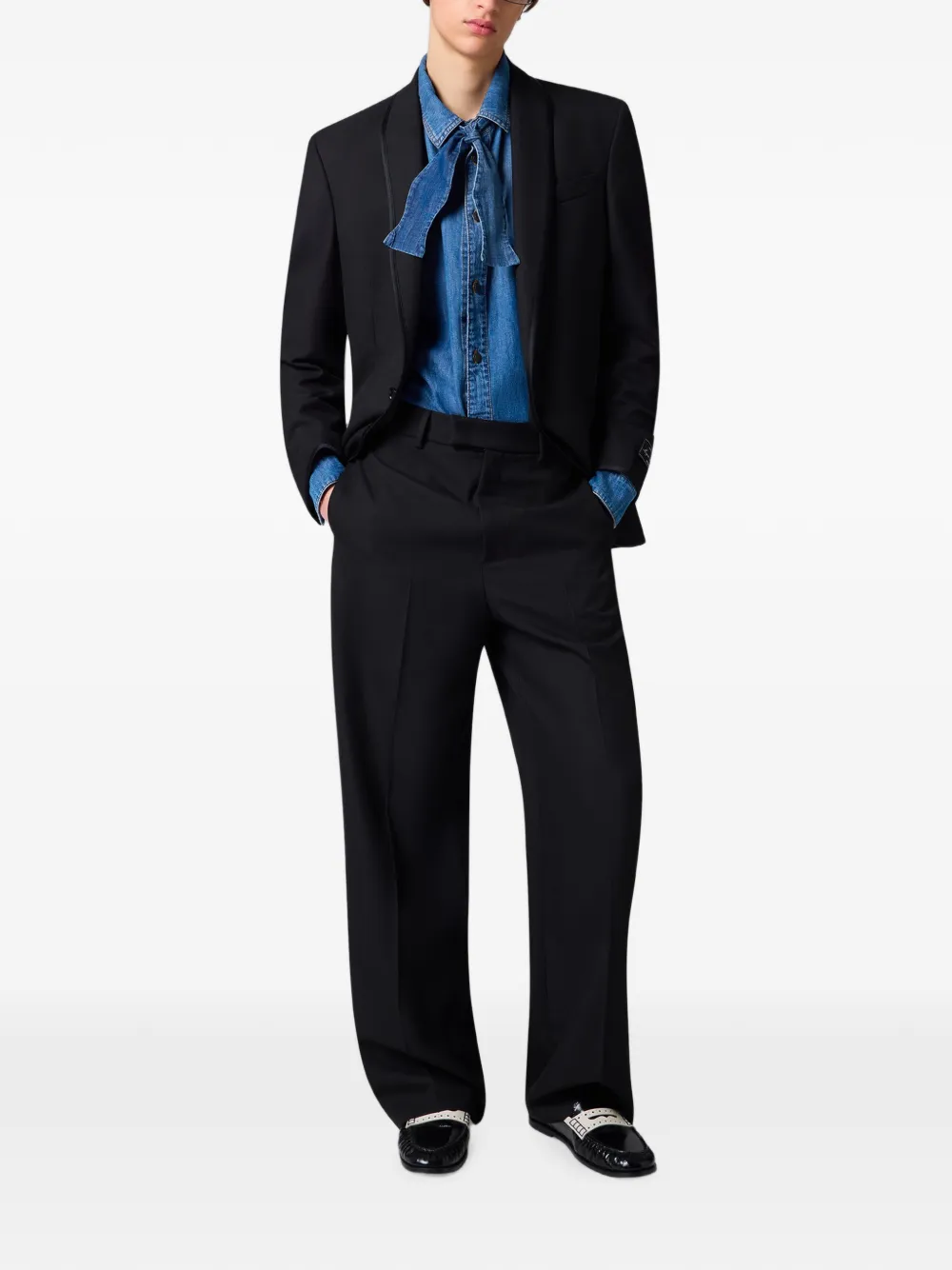 MSGM Getailleerde blazer met sjaalrevers Zwart