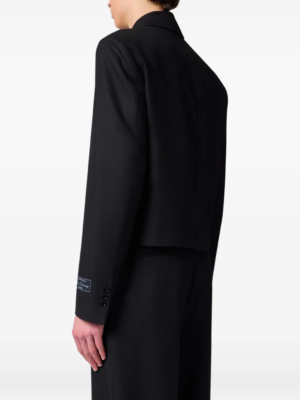 MSGM Kort jack met gekerfde revers Zwart