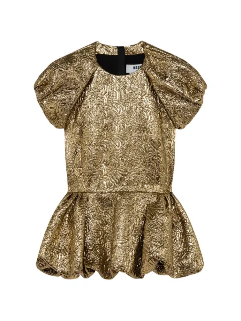 MSGM jacquard-effect peplum top