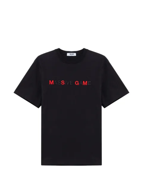 MSGM playera con eslogan bordado