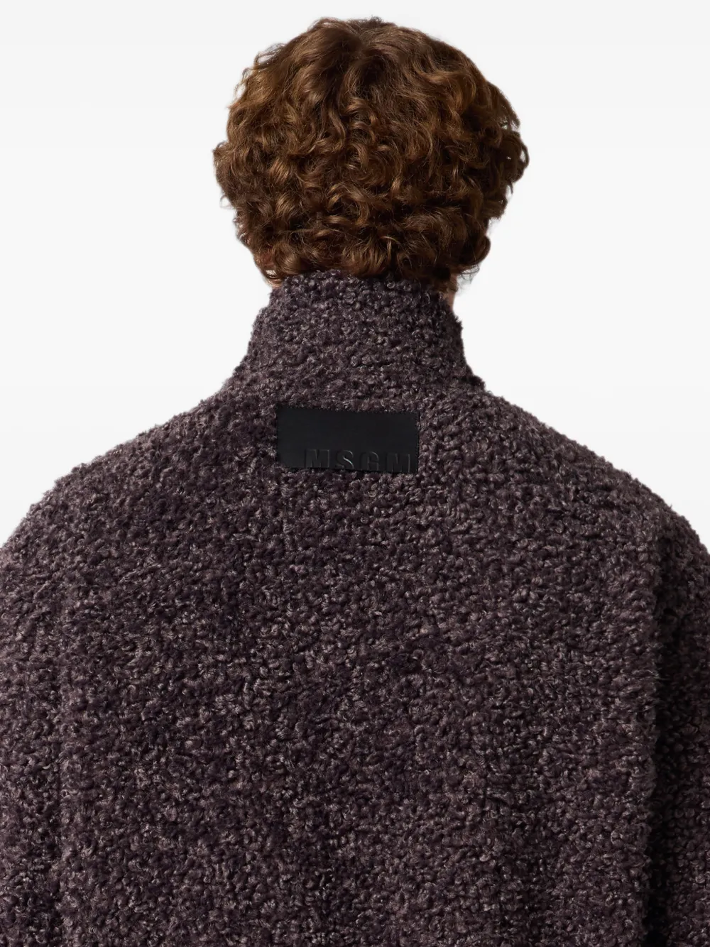 MSGM Bouclé jack met logo-patch Bruin