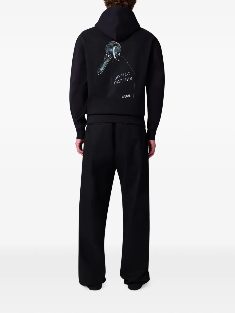 MSGM Broek met gelaagde tailleband en logopatch Zwart