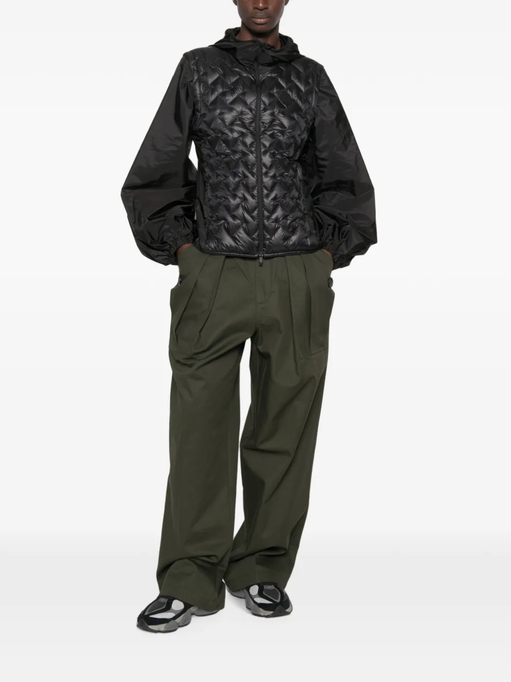 Moncler Mirage opvouwbaar 2-in-1 donsjack Zwart