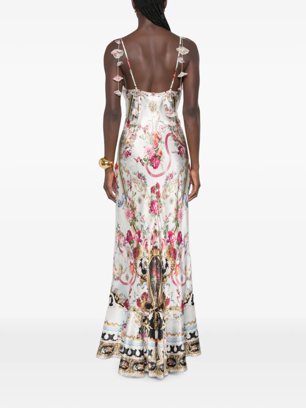 Camilla Jurk met bloemenprint Wit