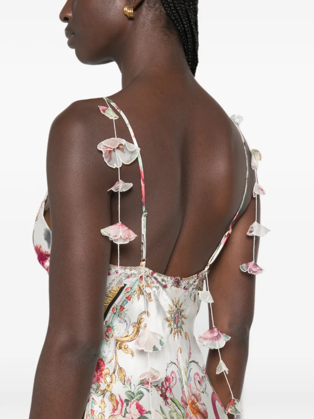 Camilla Jurk met bloemenprint Wit