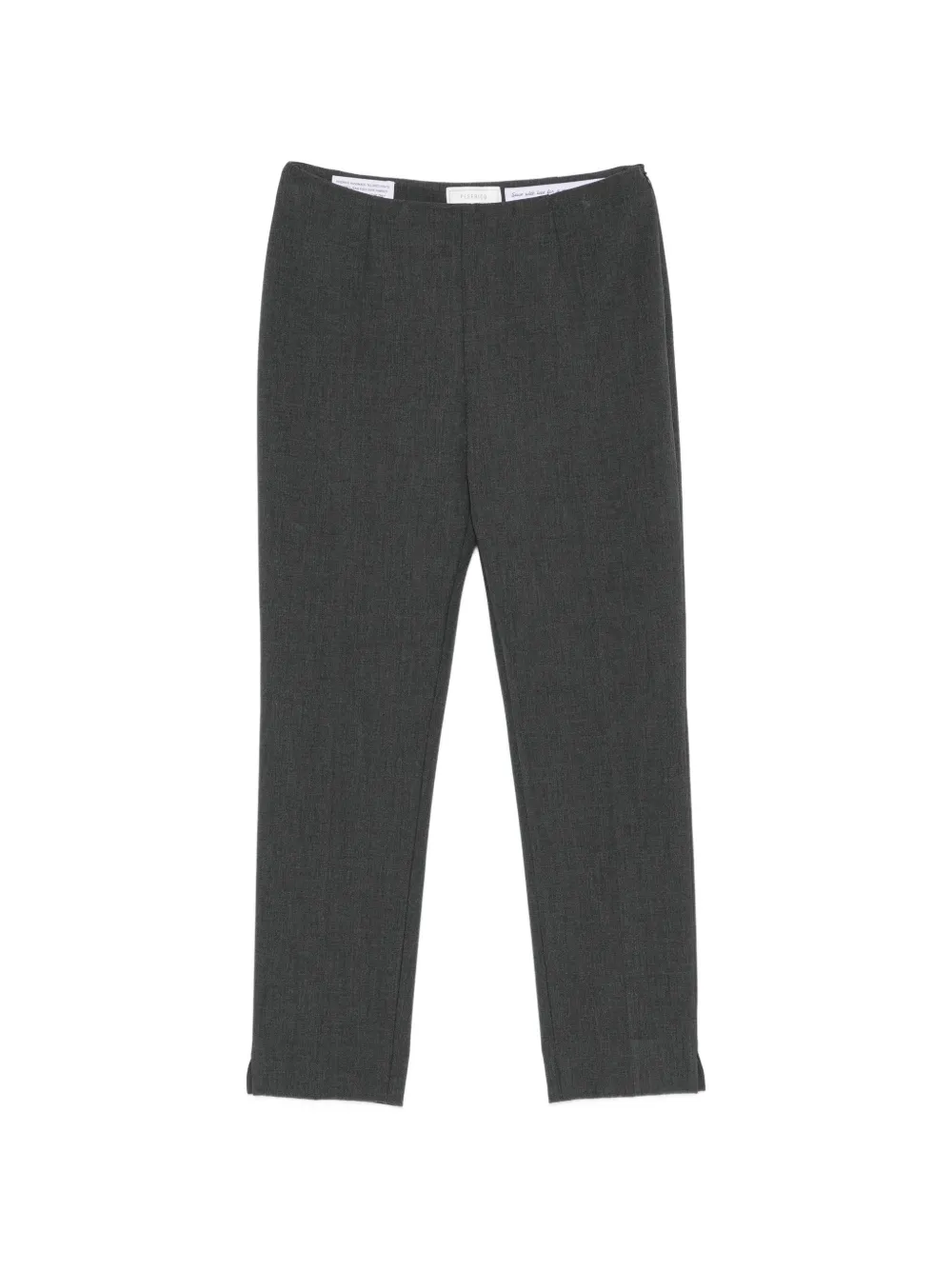 Peserico Split-hem Cropped Trousers In Gray