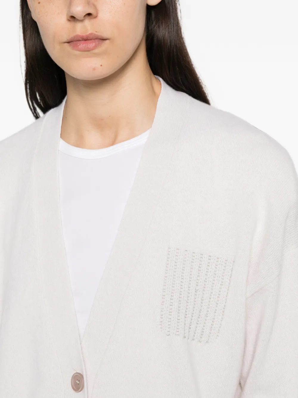 Peserico Vest verfraaid met kralen Beige