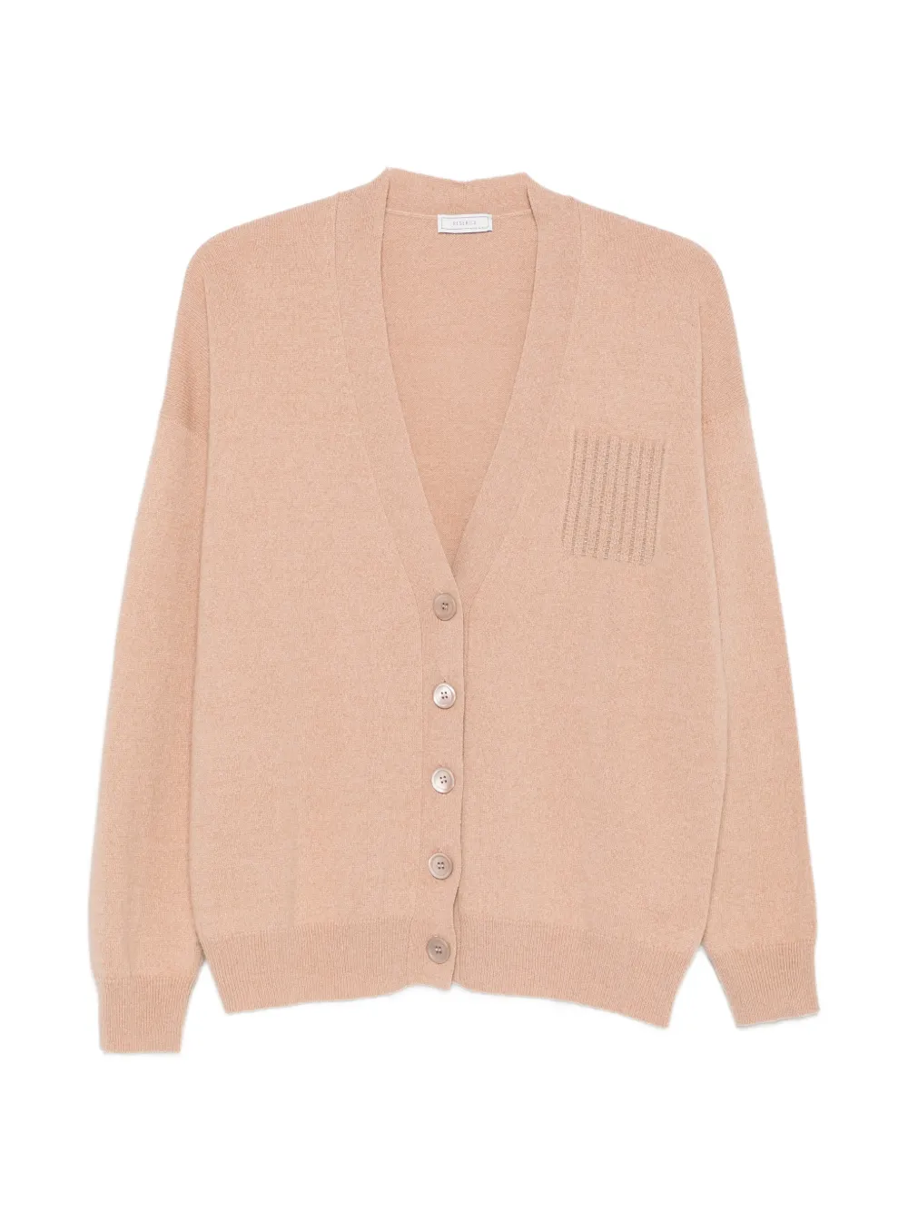 Peserico beaded-pocket V-neck cardigan - Nude