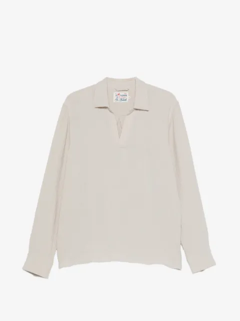 MC2 Saint Barth Ventotene cotton-goffer long-sleeved shirt