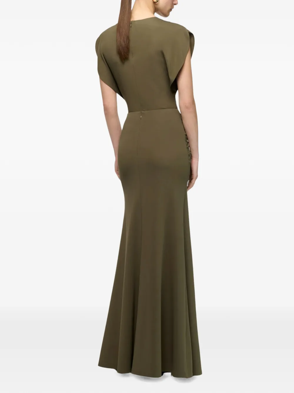 Roland Mouret Gedrapeerde rok met gedraaid detail Groen