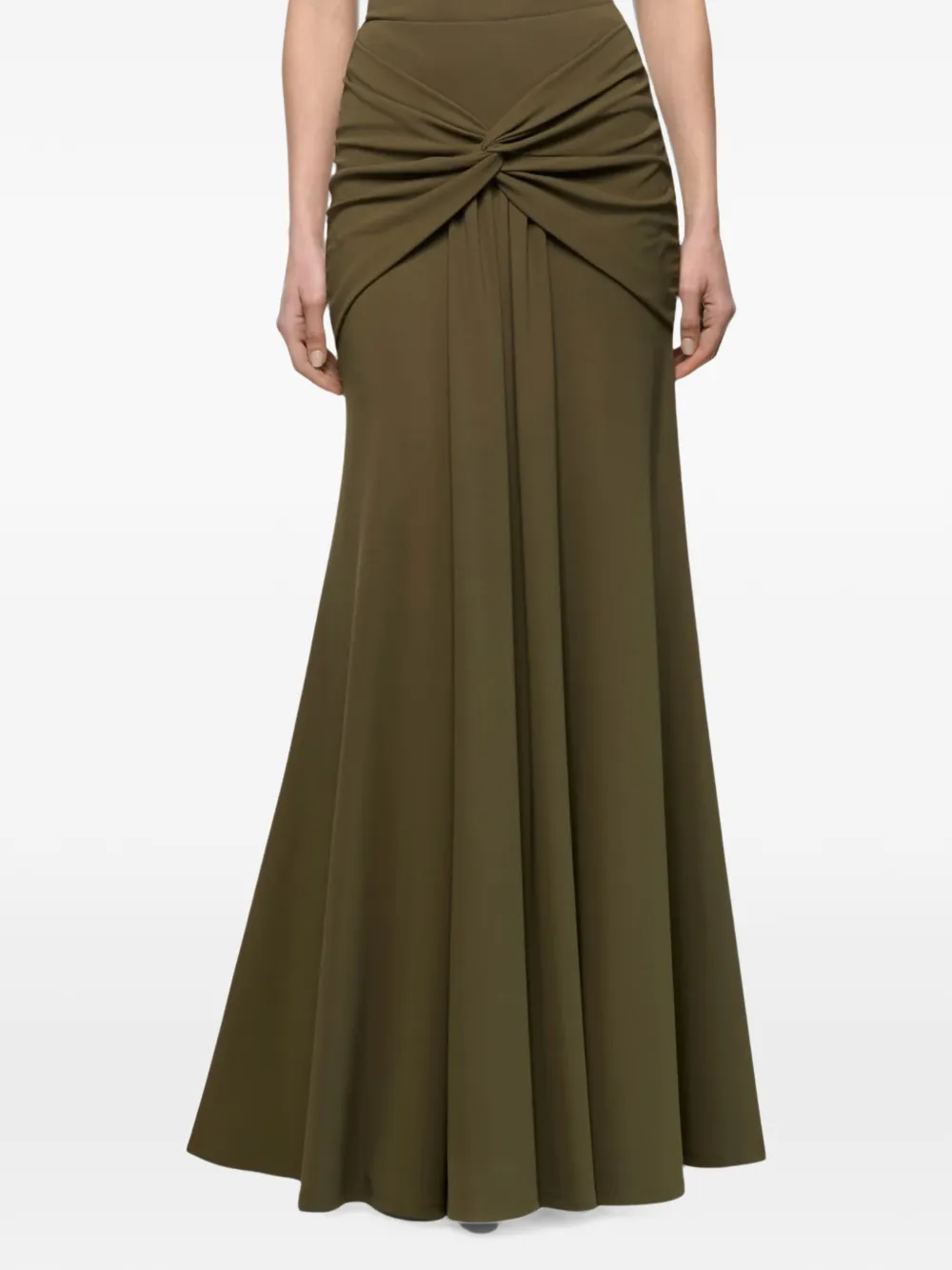 Roland Mouret Gedrapeerde rok met gedraaid detail Groen