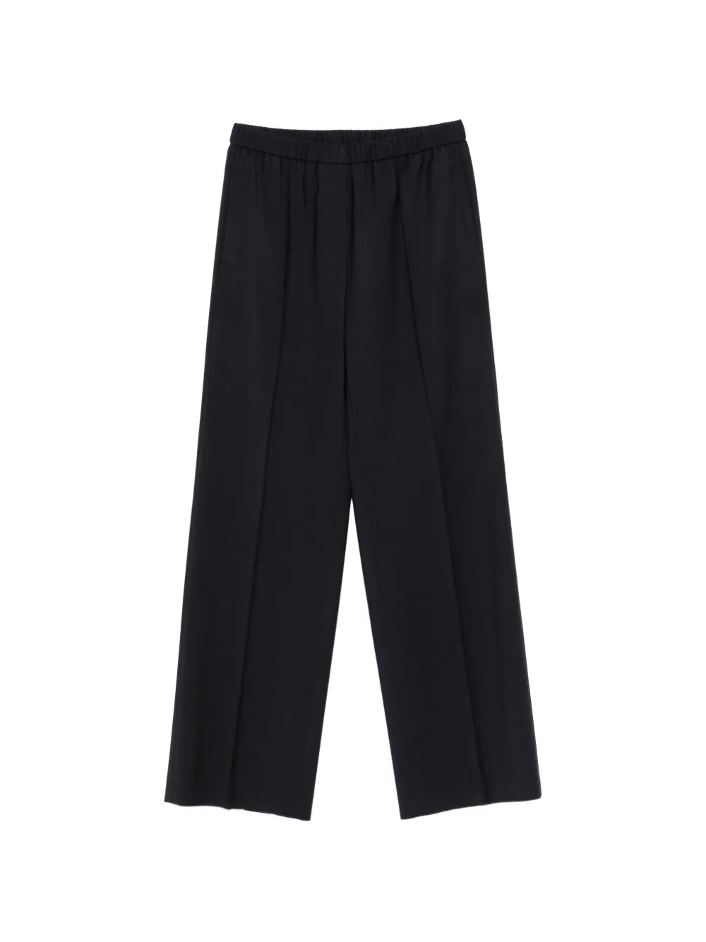 Peserico elasticated-waistband pressed-crease trousers Blauw