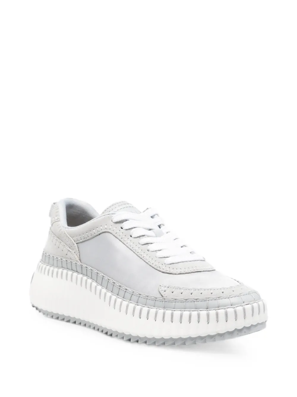 Chloé Nama lace-up fastening sneakers Grijs