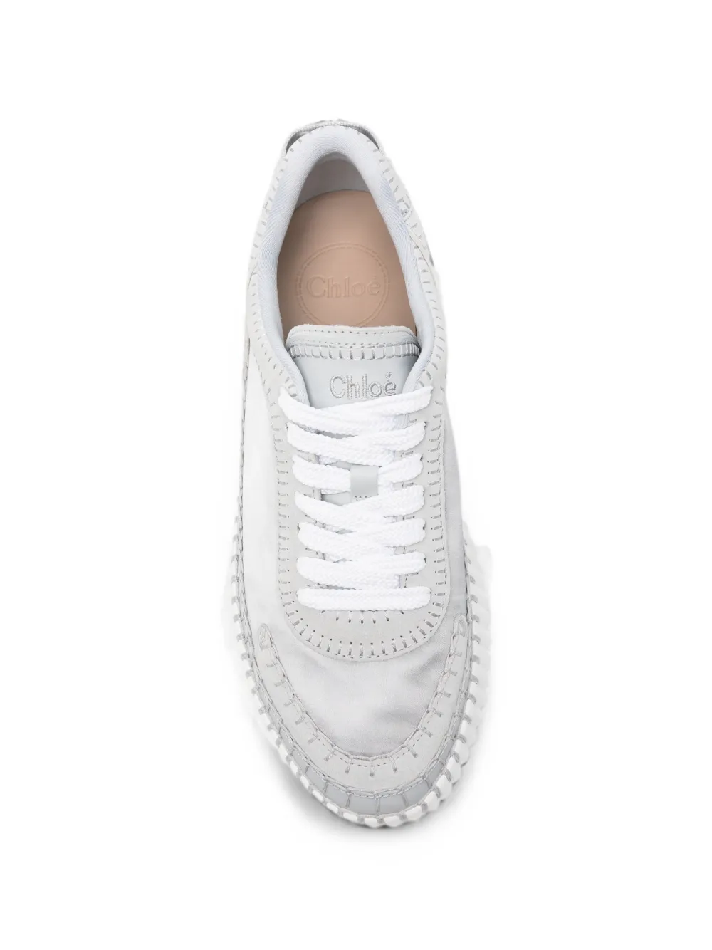 Chloé Nama lace-up fastening sneakers Grijs