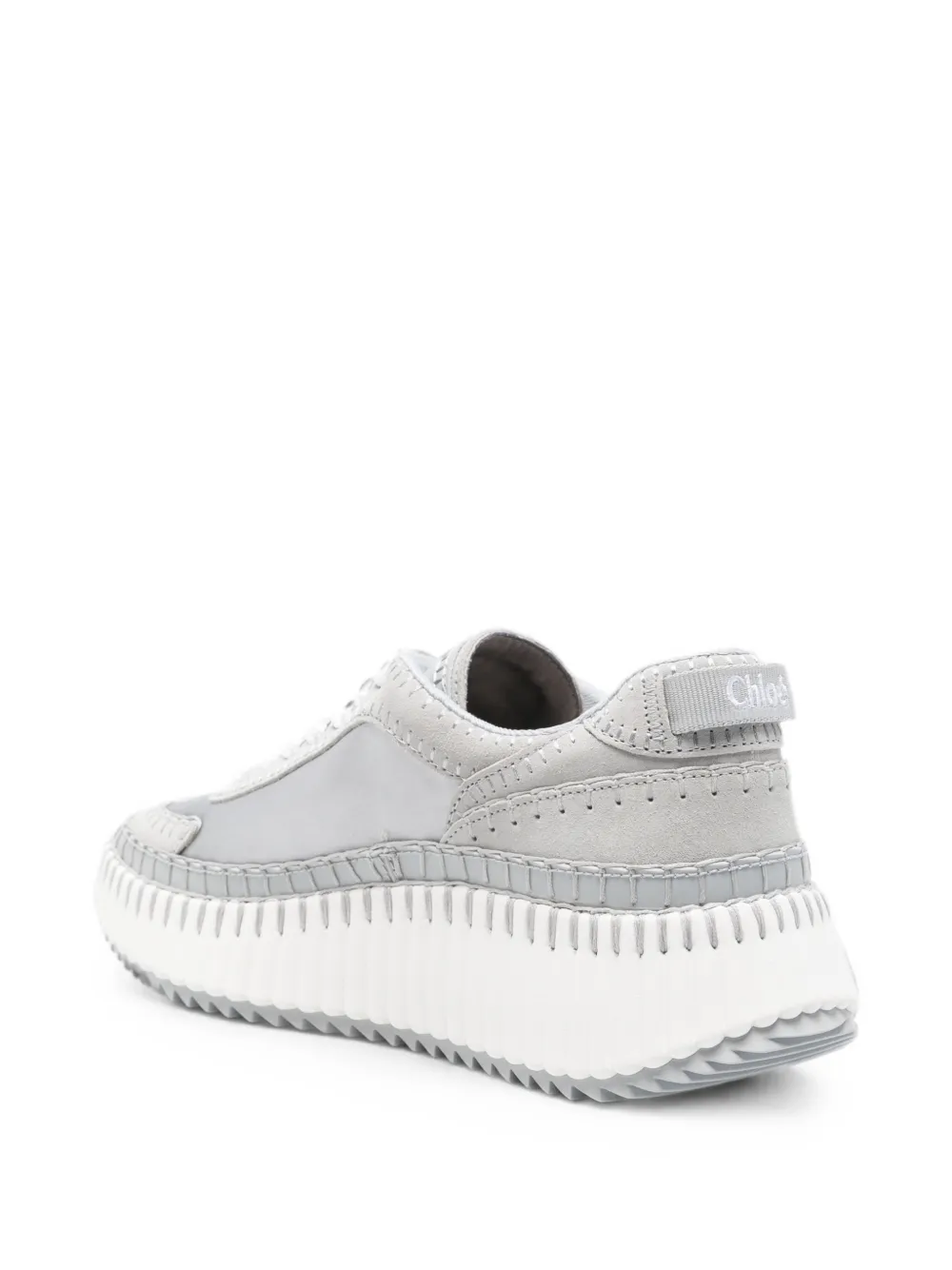 Chloé Nama lace-up fastening sneakers Grijs