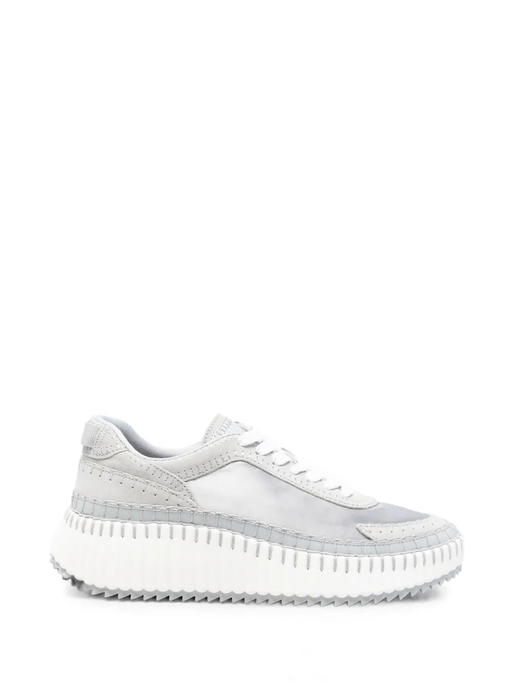 Chloé Nama lace-up fastening sneakers Grijs