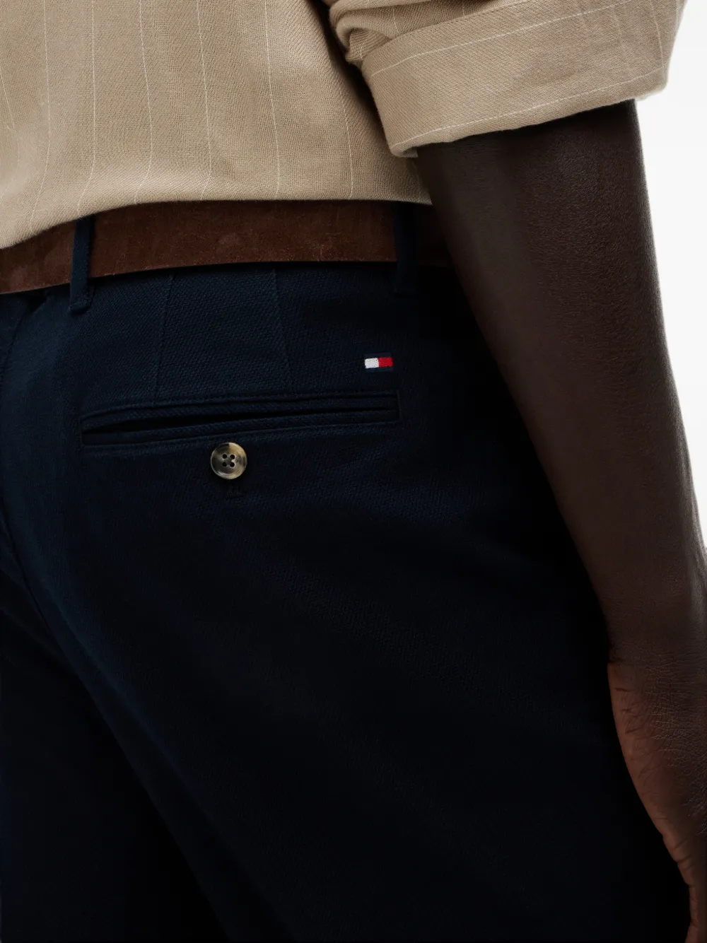 Tommy Hilfiger Chino met logopatch Blauw