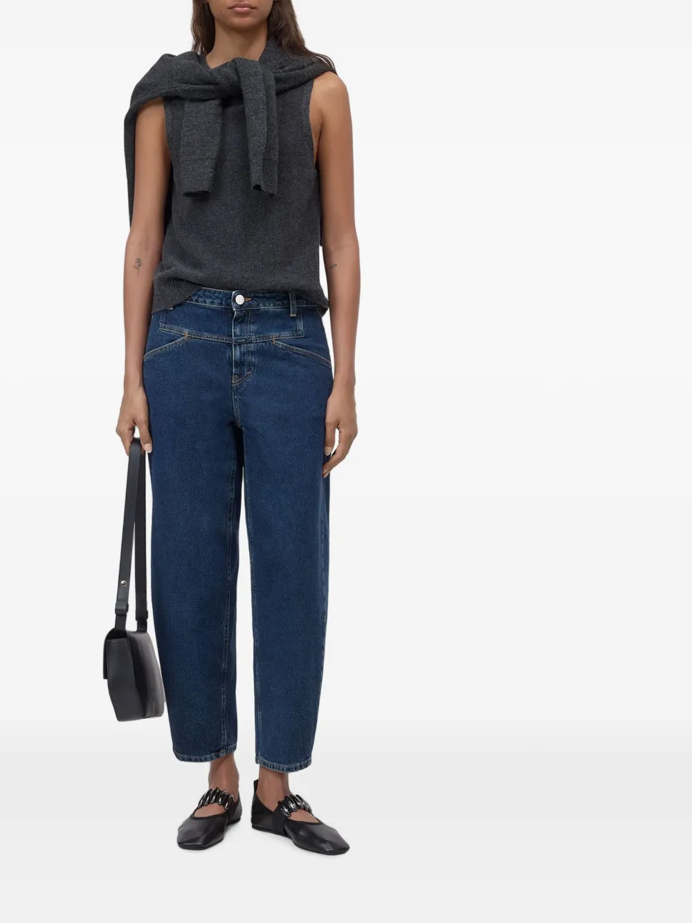 Closed Stover-X high-waist straight jeans Blauw