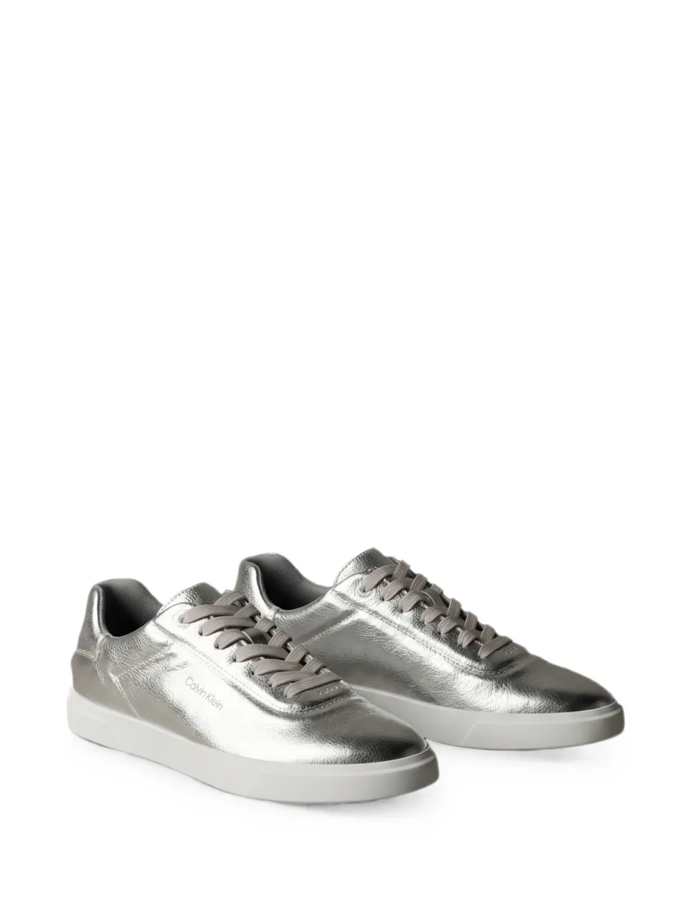 Calvin Klein logo-print sneakers Zilver