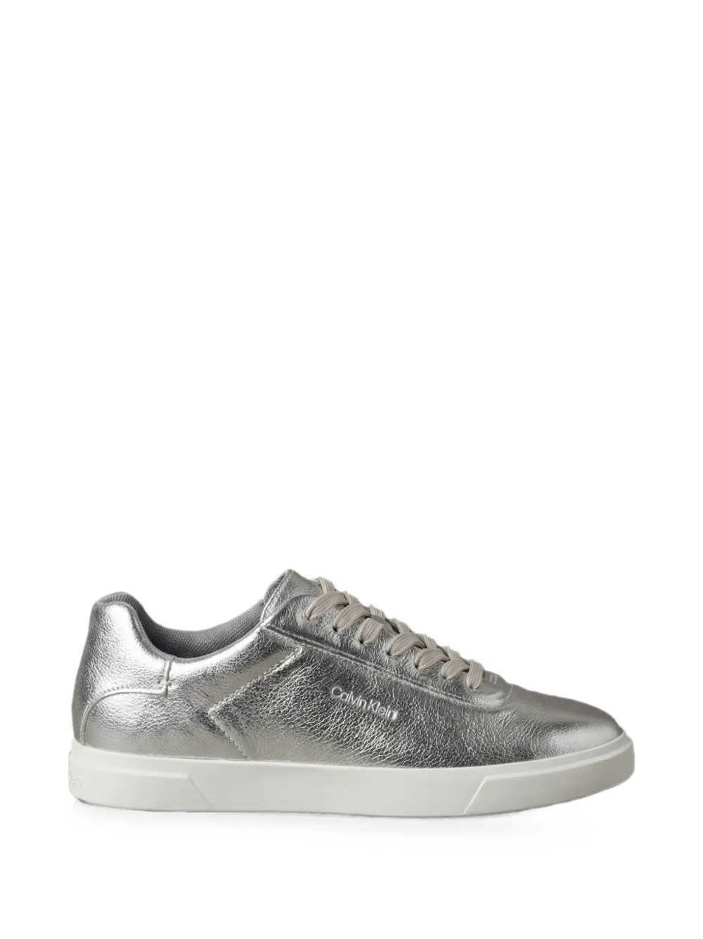 Calvin Klein logo-print sneakers - Silber
