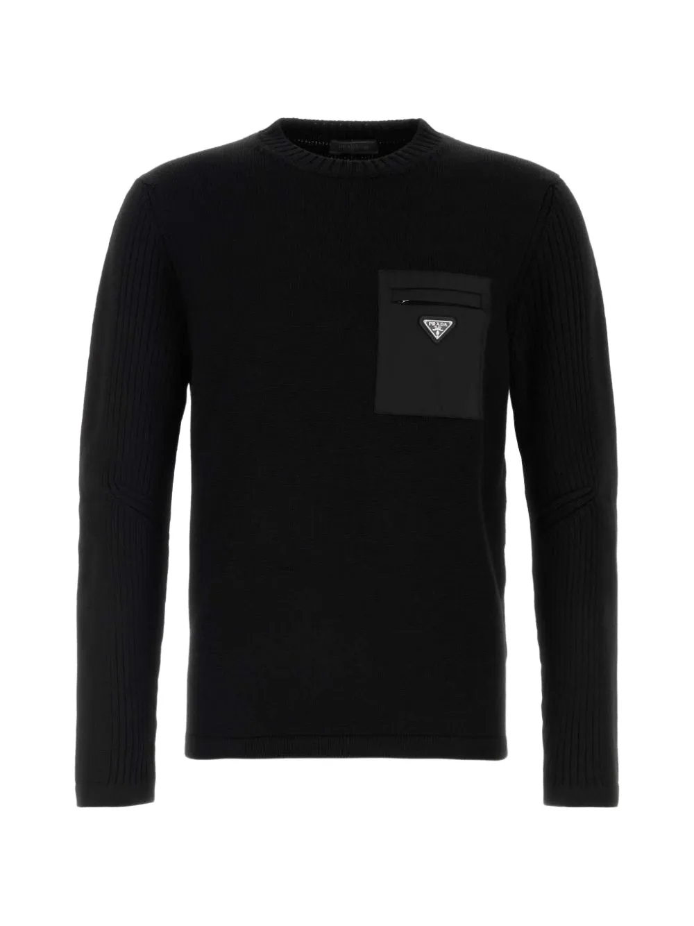 Prada Pullover mit Logo-Schild | Schwarz | Image 1