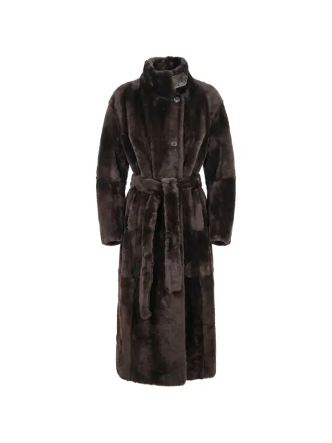 Brunello Cucinelli belted shearling coat
