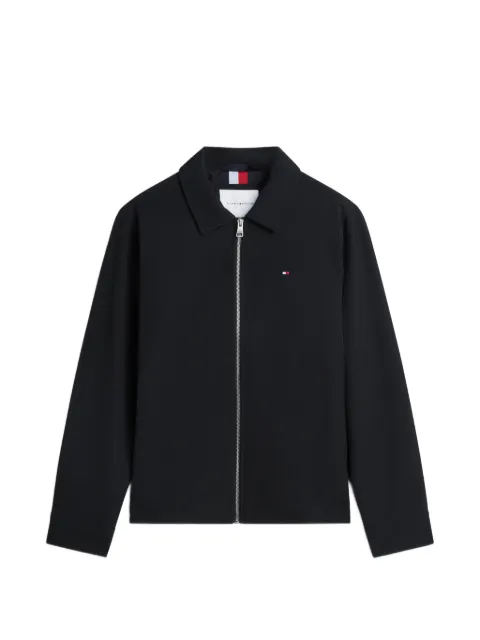 Tommy Hilfiger logo-patch zip-up jacket