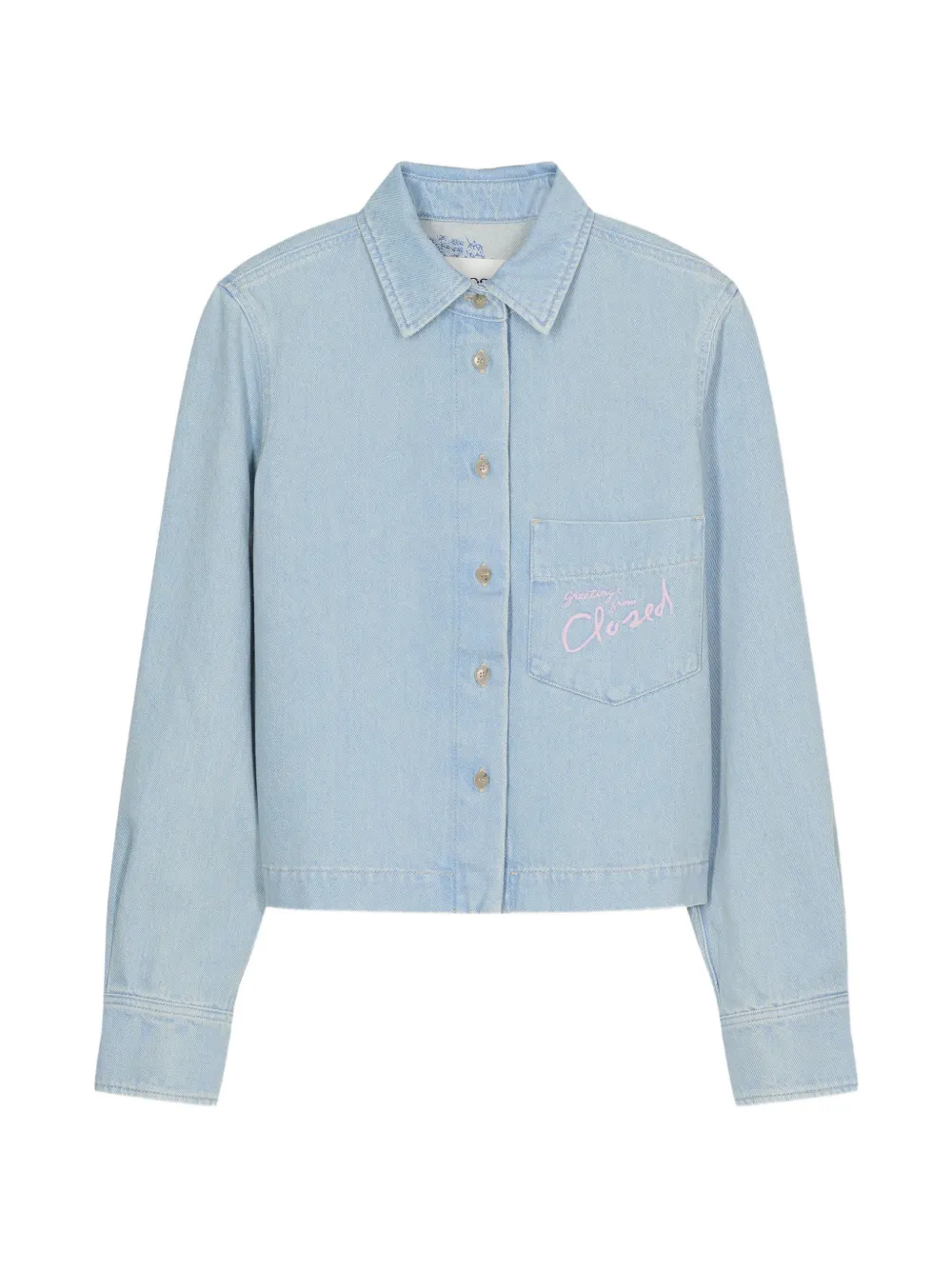 Closed embroidered denim shirt - Blue