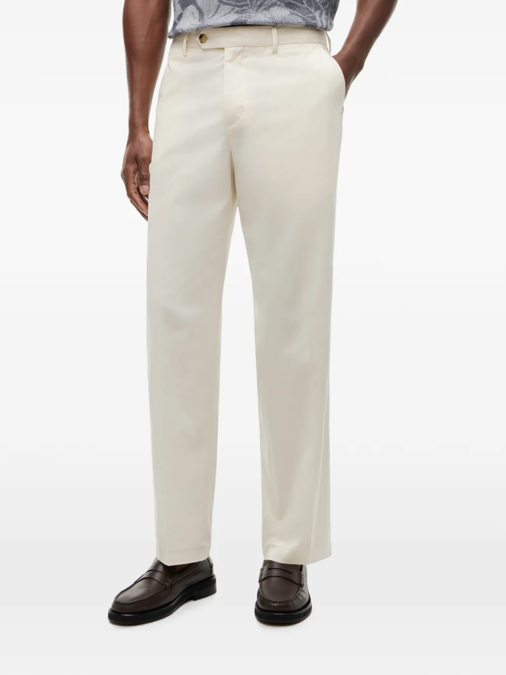 Tommy Hilfiger pressed-crease straight-leg trousers - Bianco