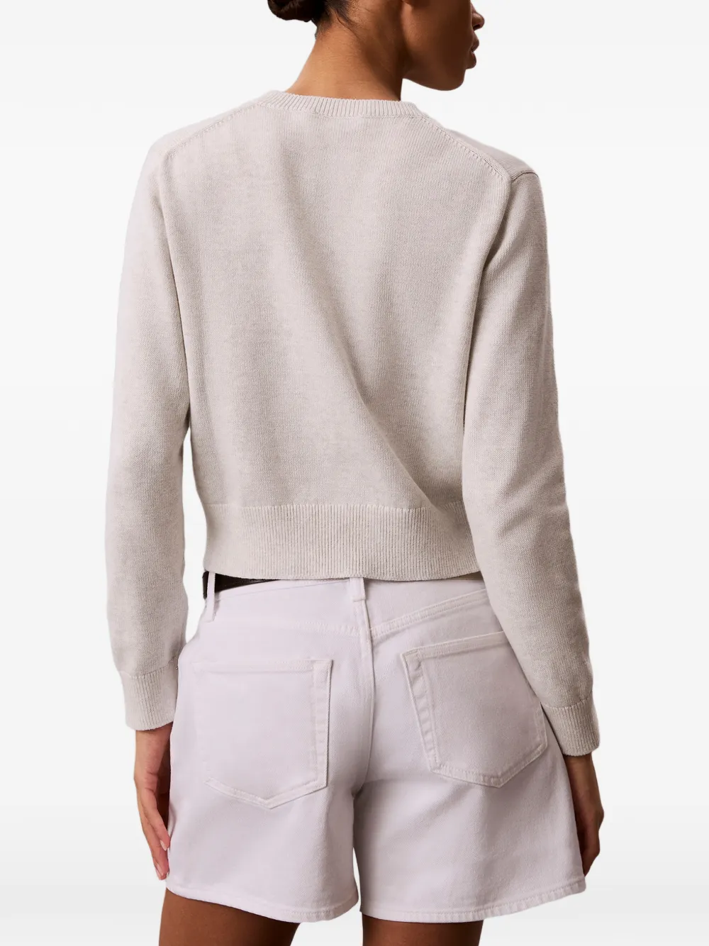 Calvin Klein Trui met geborduurd logo Wit
