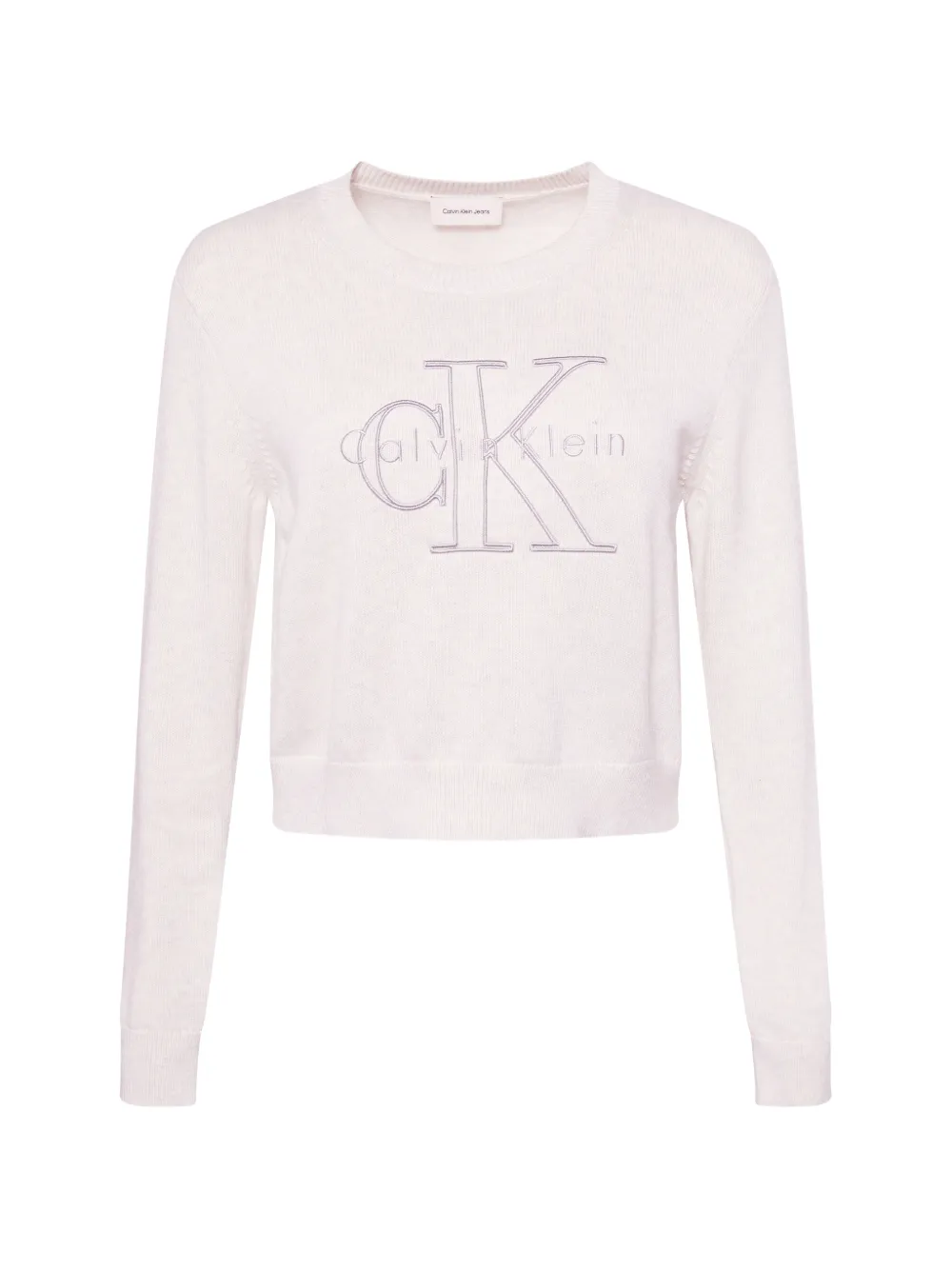 Calvin Klein logo-embroidered sweater - Bianco
