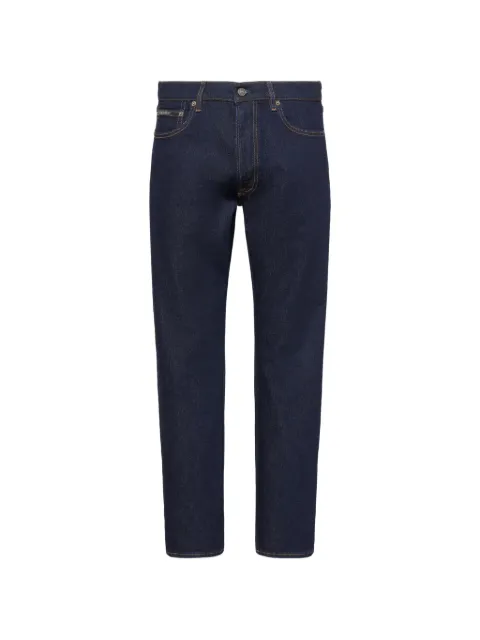 Calvin Klein Victor logo-patch straight-leg jeans