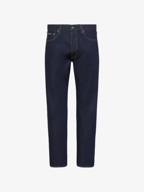 Calvin Klein Victor logo-patch straight-leg jeans