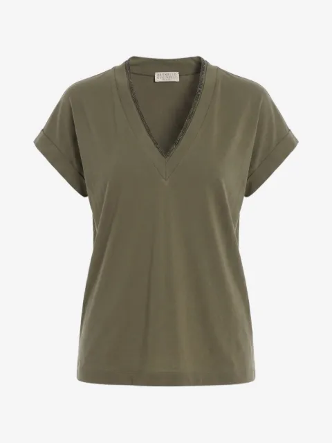 Brunello Cucinelli T-Shirt mit Borten