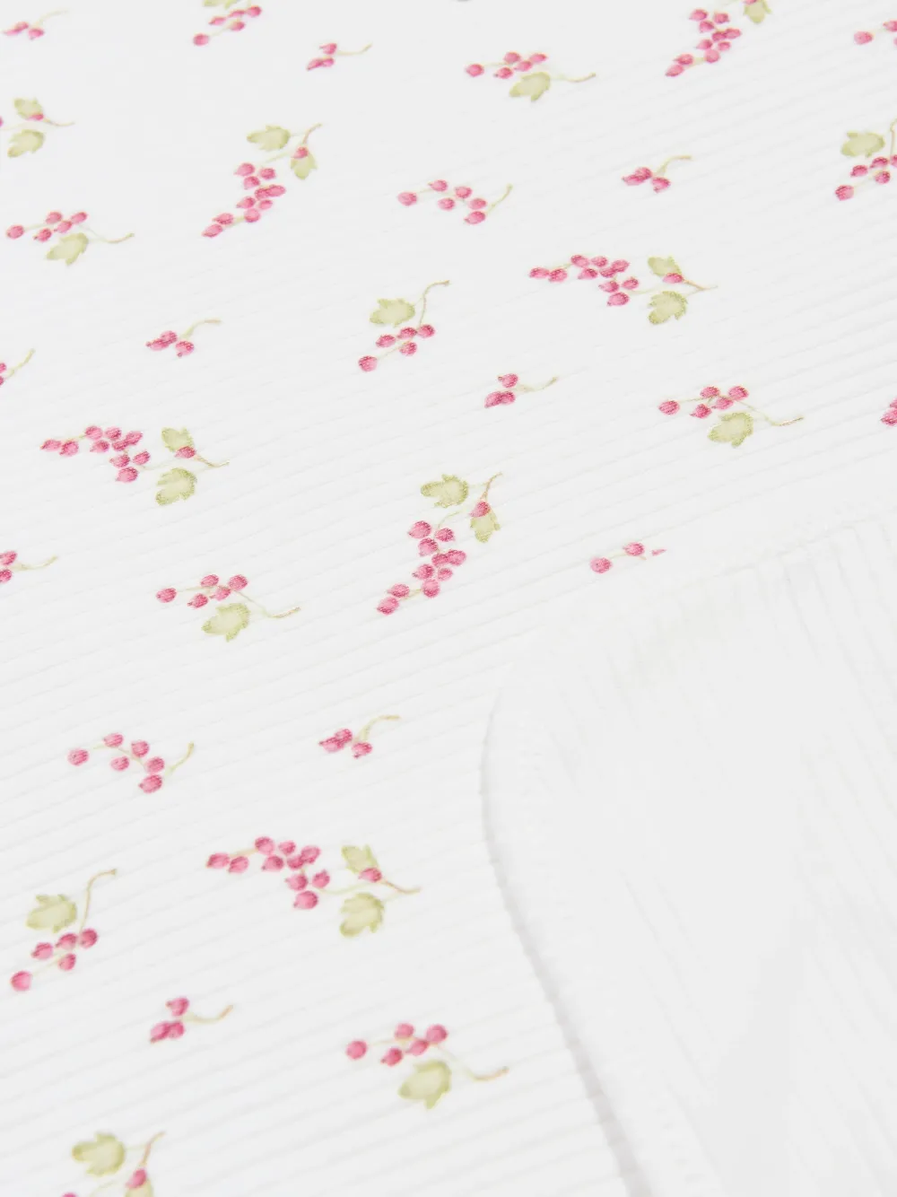 TIFFANY KIDS Geribbelde deken met bloemenprint Wit