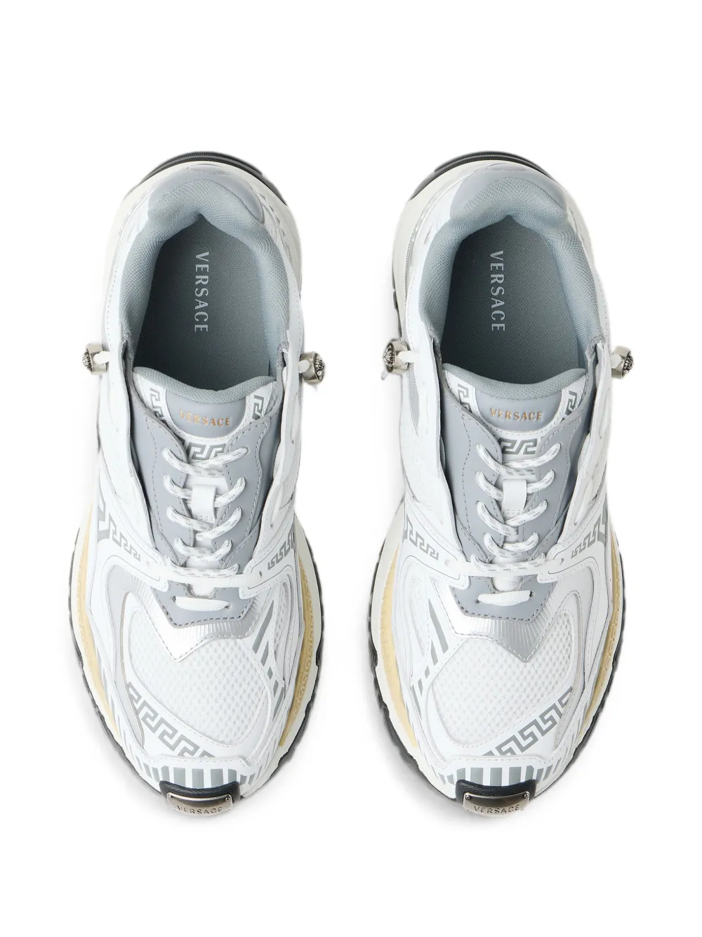 Versace Icaro leather sneakers Wit