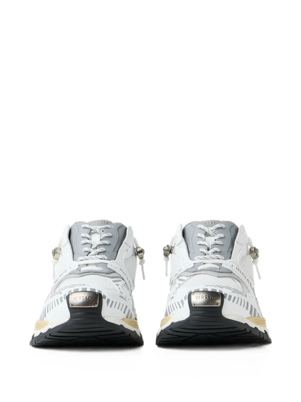 Versace Icaro leather sneakers Wit