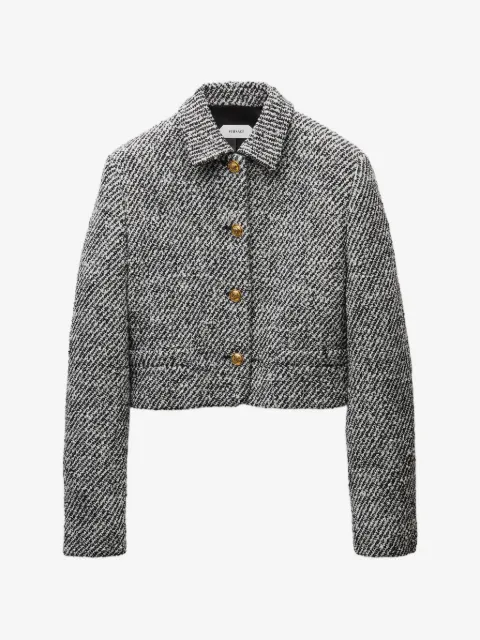 Versace cropped wool bouclé blouson
