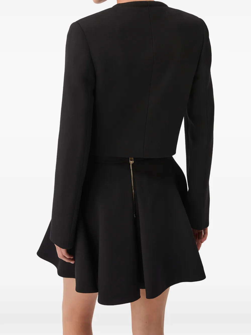 Versace Natté wollen mini-rok Zwart