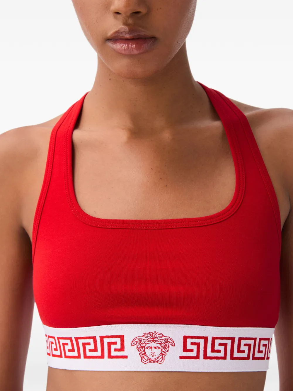 Versace Katoenen-jersey bralette Rood